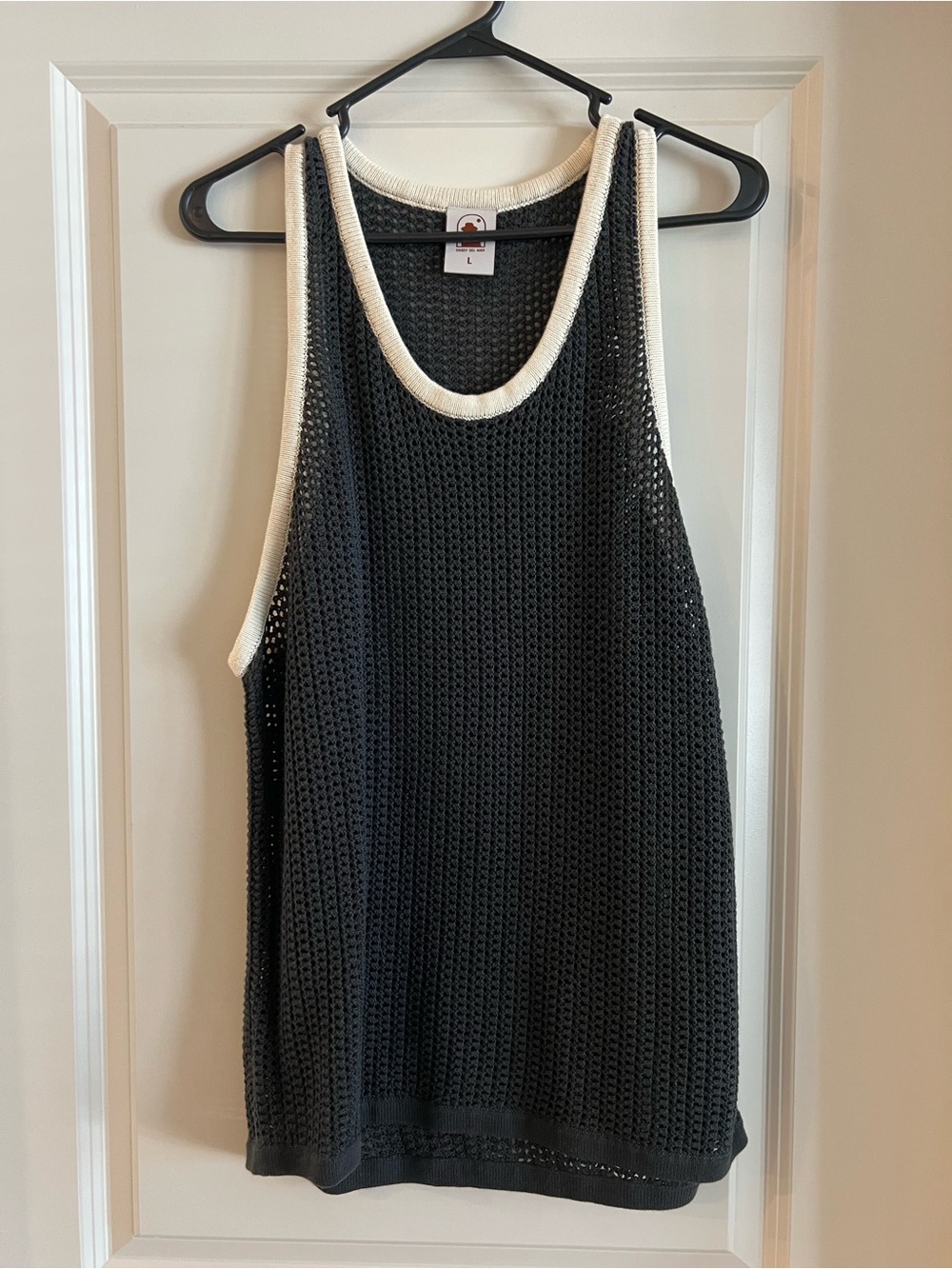 Dandy Del Mar Black & White Mesh Tank Top